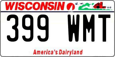 WI license plate 399WMT