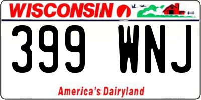 WI license plate 399WNJ