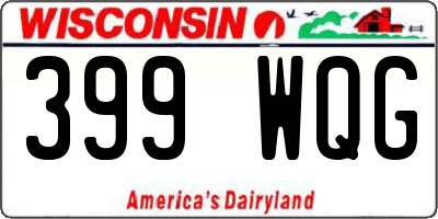 WI license plate 399WQG
