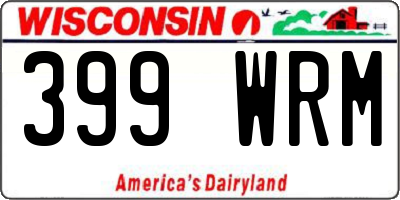 WI license plate 399WRM