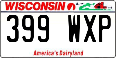 WI license plate 399WXP