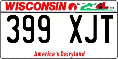 WI license plate 399XJT