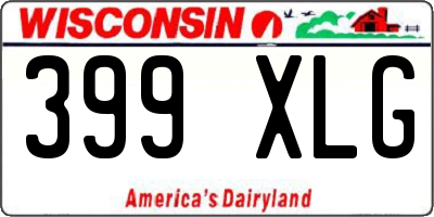 WI license plate 399XLG