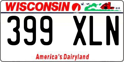 WI license plate 399XLN