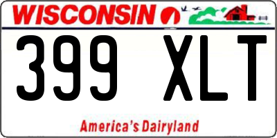 WI license plate 399XLT