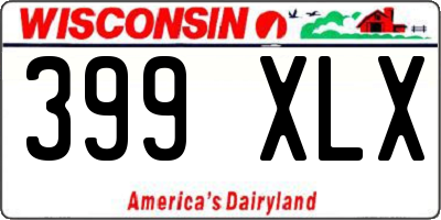 WI license plate 399XLX