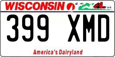 WI license plate 399XMD