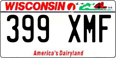 WI license plate 399XMF