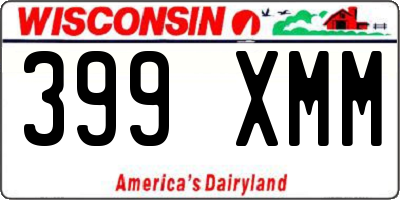 WI license plate 399XMM