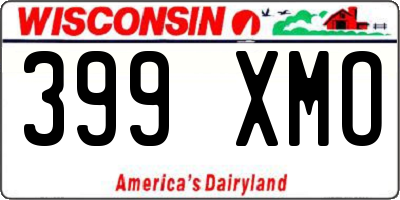 WI license plate 399XMO