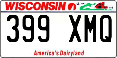 WI license plate 399XMQ