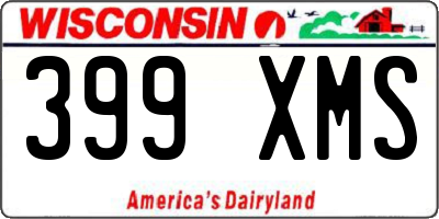 WI license plate 399XMS