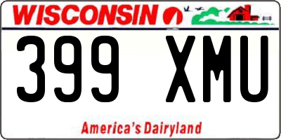 WI license plate 399XMU