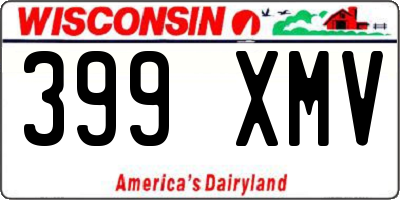 WI license plate 399XMV