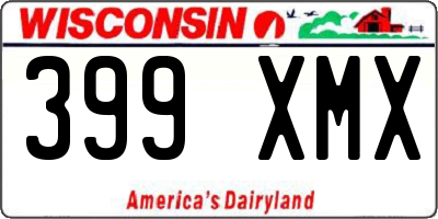 WI license plate 399XMX