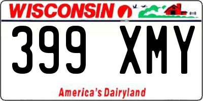 WI license plate 399XMY