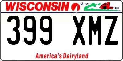 WI license plate 399XMZ