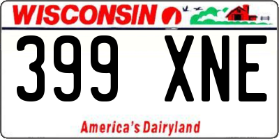 WI license plate 399XNE