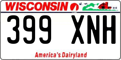 WI license plate 399XNH
