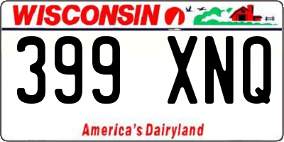 WI license plate 399XNQ
