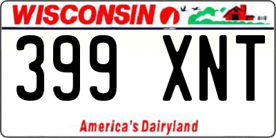 WI license plate 399XNT