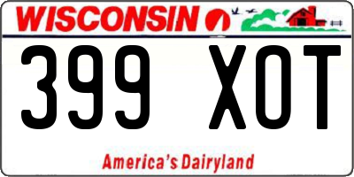 WI license plate 399XOT