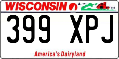 WI license plate 399XPJ