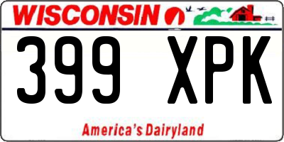 WI license plate 399XPK