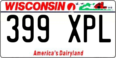 WI license plate 399XPL