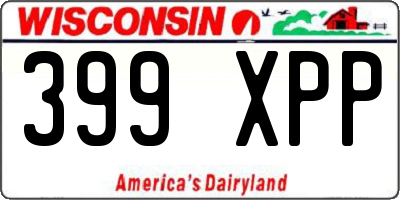 WI license plate 399XPP