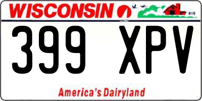 WI license plate 399XPV