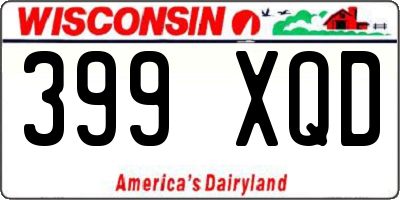 WI license plate 399XQD