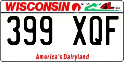 WI license plate 399XQF