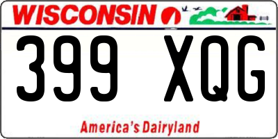 WI license plate 399XQG