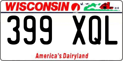 WI license plate 399XQL