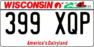 WI license plate 399XQP