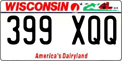 WI license plate 399XQQ