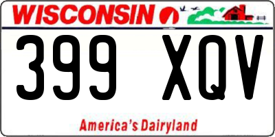 WI license plate 399XQV
