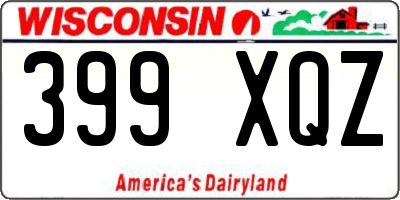 WI license plate 399XQZ