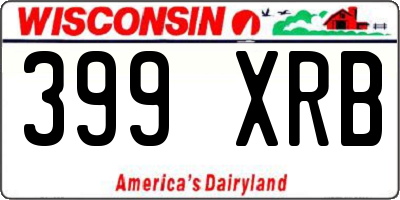 WI license plate 399XRB
