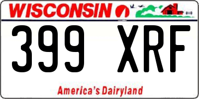 WI license plate 399XRF