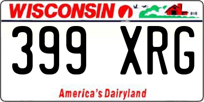 WI license plate 399XRG