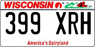 WI license plate 399XRH