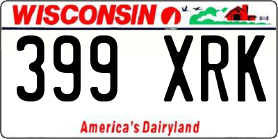 WI license plate 399XRK
