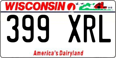 WI license plate 399XRL