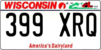 WI license plate 399XRQ