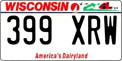 WI license plate 399XRW