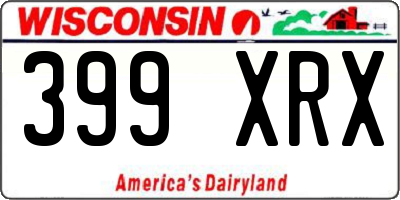WI license plate 399XRX