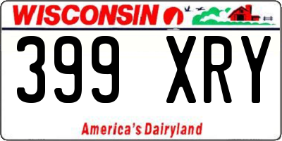 WI license plate 399XRY