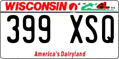 WI license plate 399XSQ